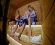 SAUNA ADVENTURE PT1: I show my hard cock to three people in the sauna from sona nair nude and fuckelugu actores p