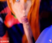 Sloppy Blowjob and Pussy Creampie. Evangelion Asuka Langley - MollyRedWolf from evangelion asuka and